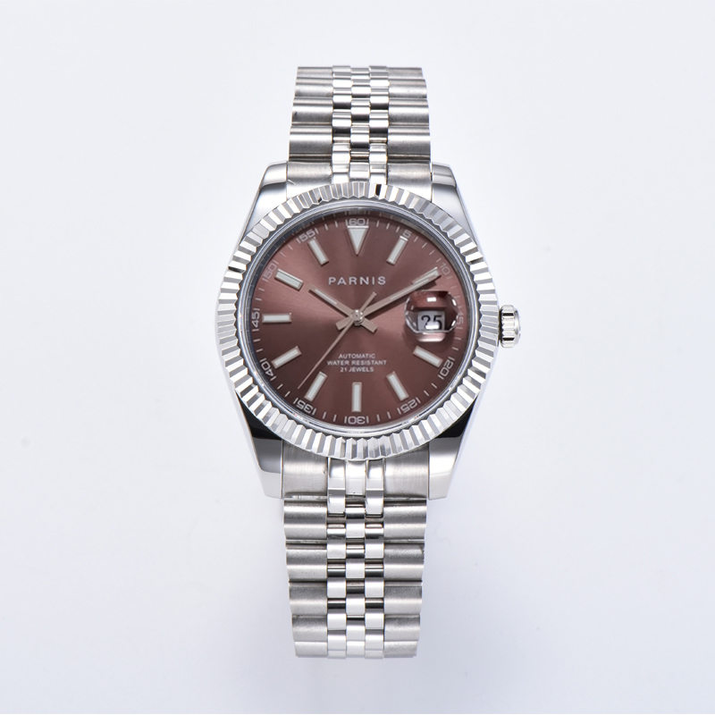 Fashion Parnis 39.5mm Brown Di - огляд і ціна Rolex Watch Datejust