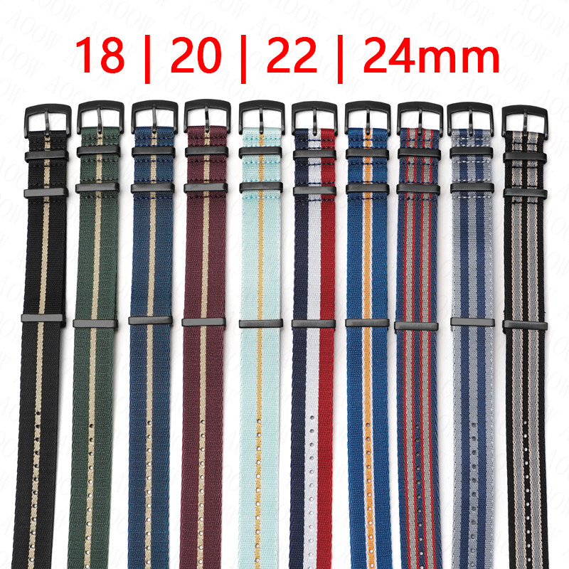 Woven Nylon Strap 18mm 20mm 22 - огляд і ціна Canvas Strap Watch
