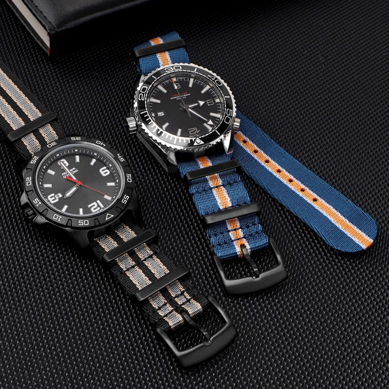 Woven Nylon Strap 18mm 20mm 22 - огляд і ціна Canvas Strap Watch
