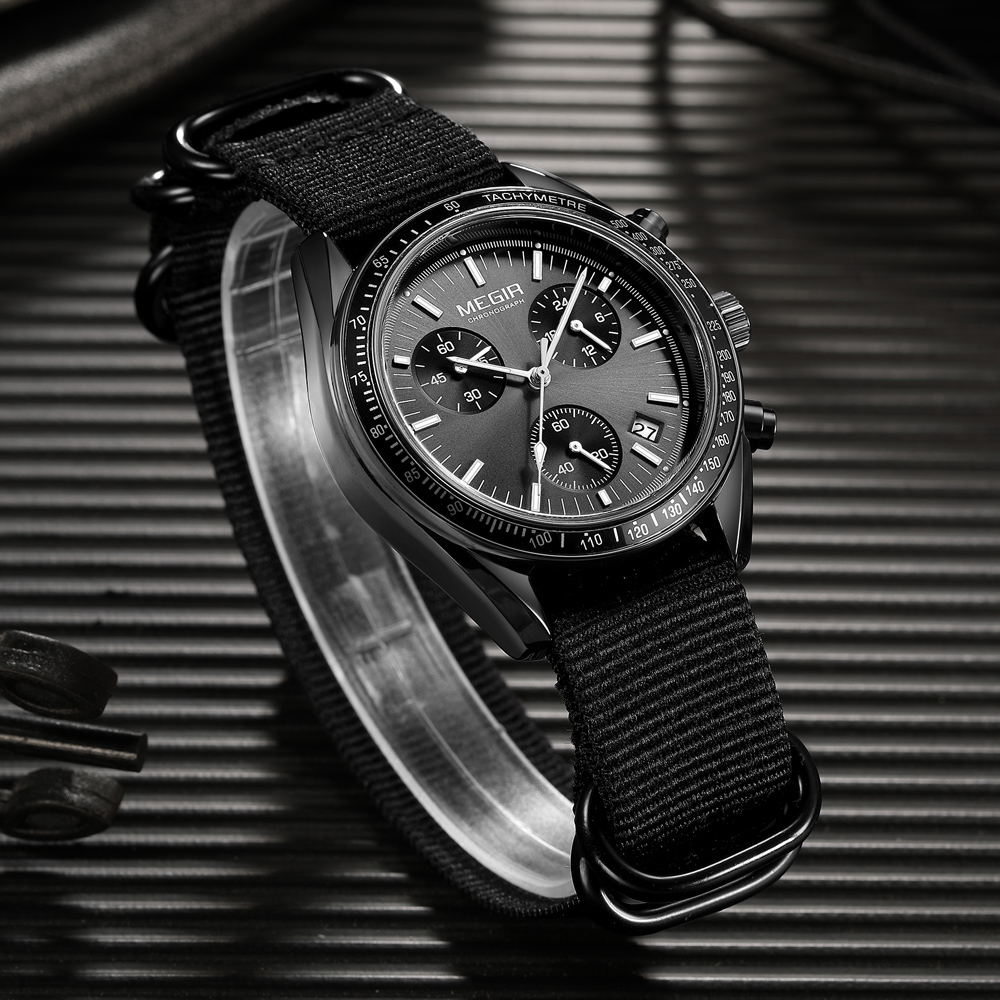 MEGIR New Luxury Men's Watches - огляд і ціна Canvas Strap Watch