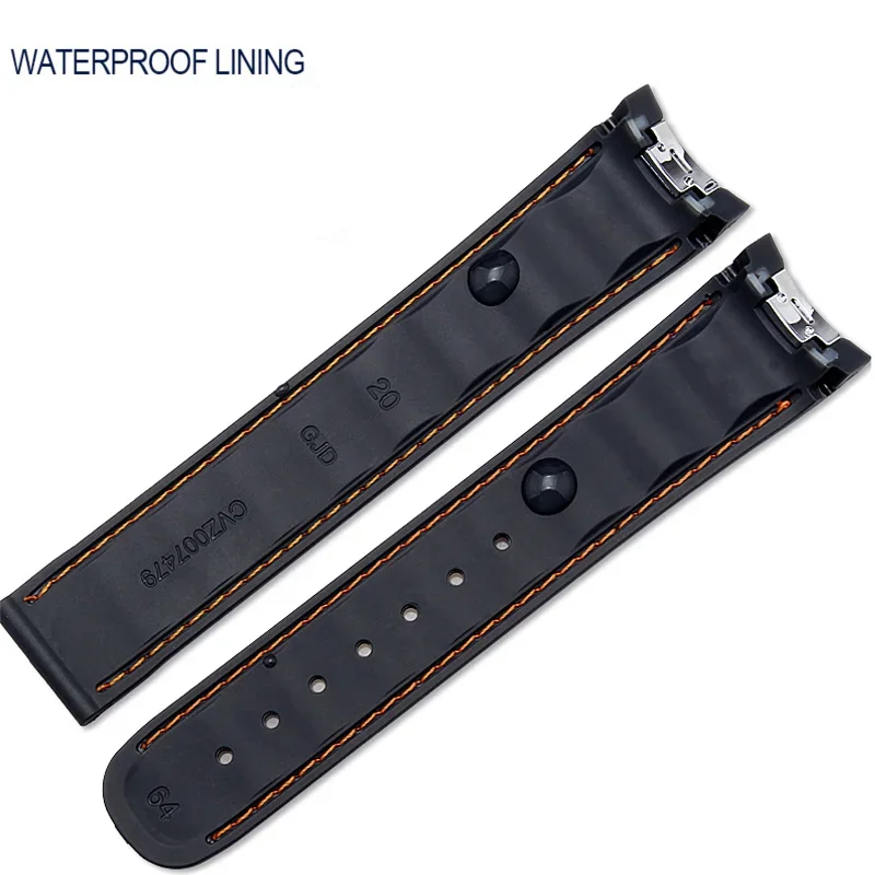 Curved 20mm Rubber Watchband F - огляд і ціна Omega Watch Seamaster