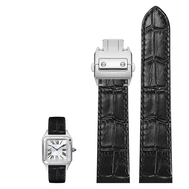 20mm 23mm Genuine Leather Watc - огляд і ціна Cartier Watch Santos