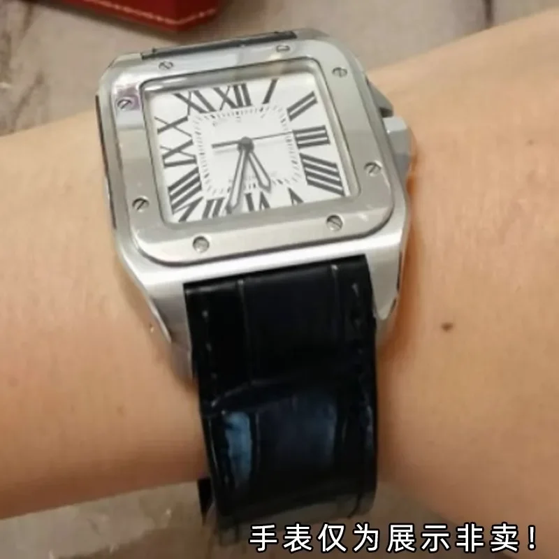 20mm 23mm Genuine Leather Watc - огляд і ціна Cartier Watch Santos