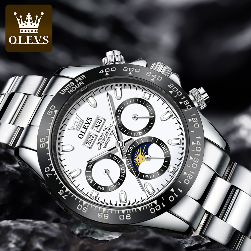 OLEVS 6654 Luxury Mens Watch C - огляд і ціна Seiko Watch 5 Sports