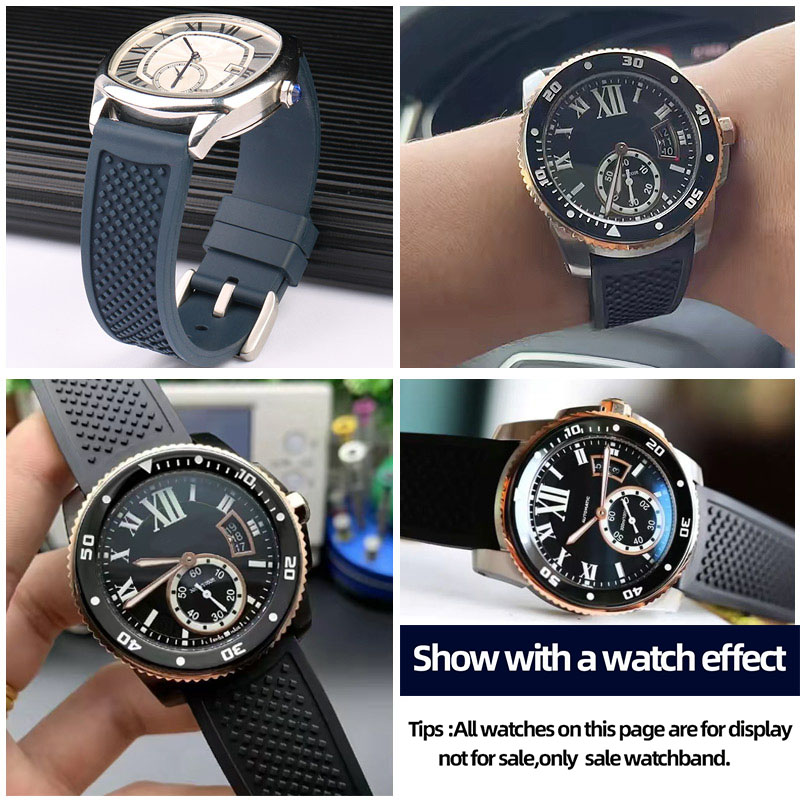 Fluororubber Watch Strap 23mm  - огляд і ціна Cartier Watch Tank